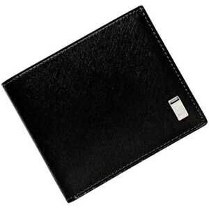 Dunhill bifold wallet ec-24712 Black Sidecar FP1250E Leather bill compartment...